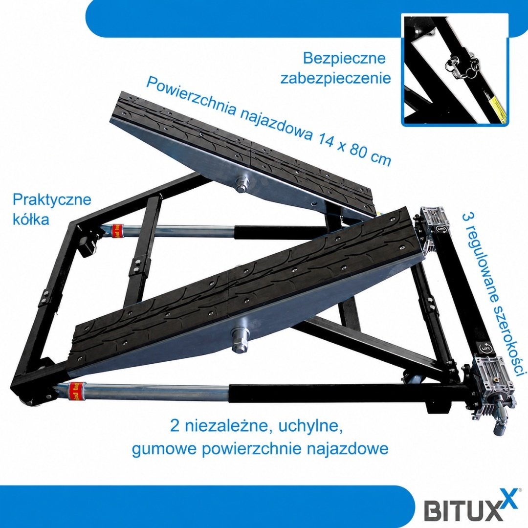 BITUXX mobilus pakreipiamas automobilio keltuvas 2000 kg – papildoma nuotrauka 1