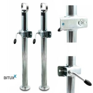 Priekabos / traliuko atramų su apkabomis rinkinys, 70 cm, 2 vnt. – BITUXX®