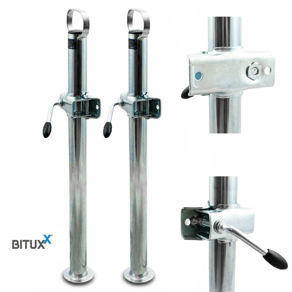 Priekabos / traliuko atramų su apkabomis rinkinys, 70 cm, 2 vnt. – BITUXX®