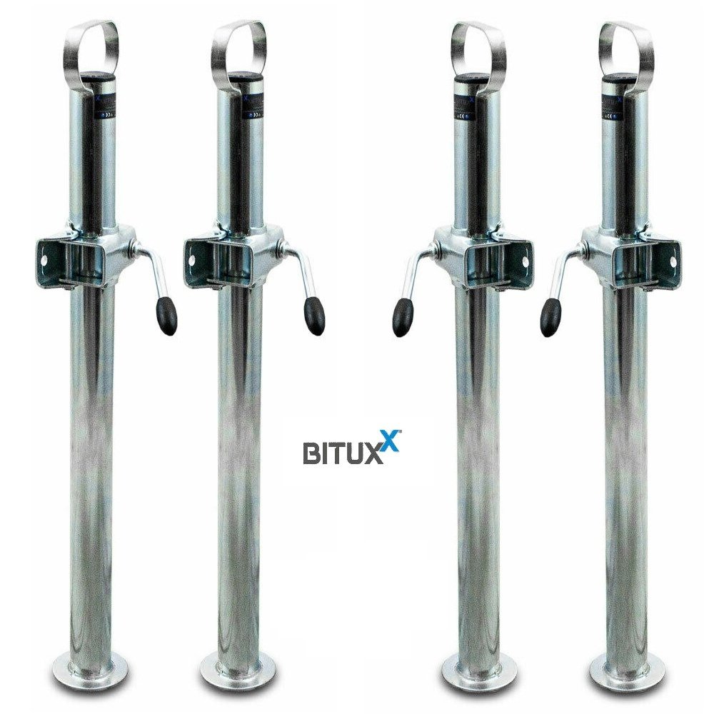 Priekabos / traliuko atramų su apkabomis rinkinys, 70 cm, 4 vnt., iki 1000 kg – BITUXX®