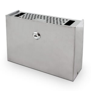 BITUXX sieninė nerūdijančio plieno peleninė rakinama 20 cm inox – BITUXX®