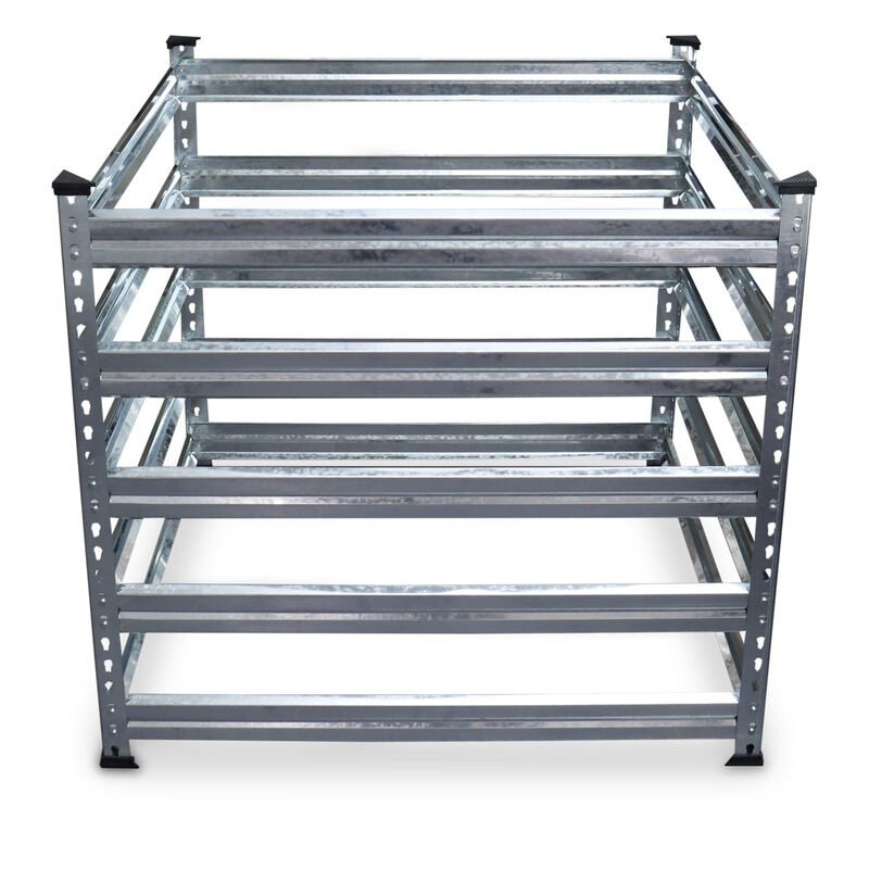 Sodo kompostinė iš cinkuoto plieno 120x120 cm – papildoma nuotrauka 1
