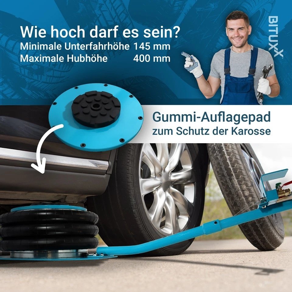 Pneumatinis automobilio keltuvas 5 ton – BITUXX® – papildoma nuotrauka 1