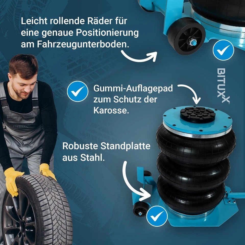 Pneumatinis automobilio keltuvas 5 ton – BITUXX® – papildoma nuotrauka 4