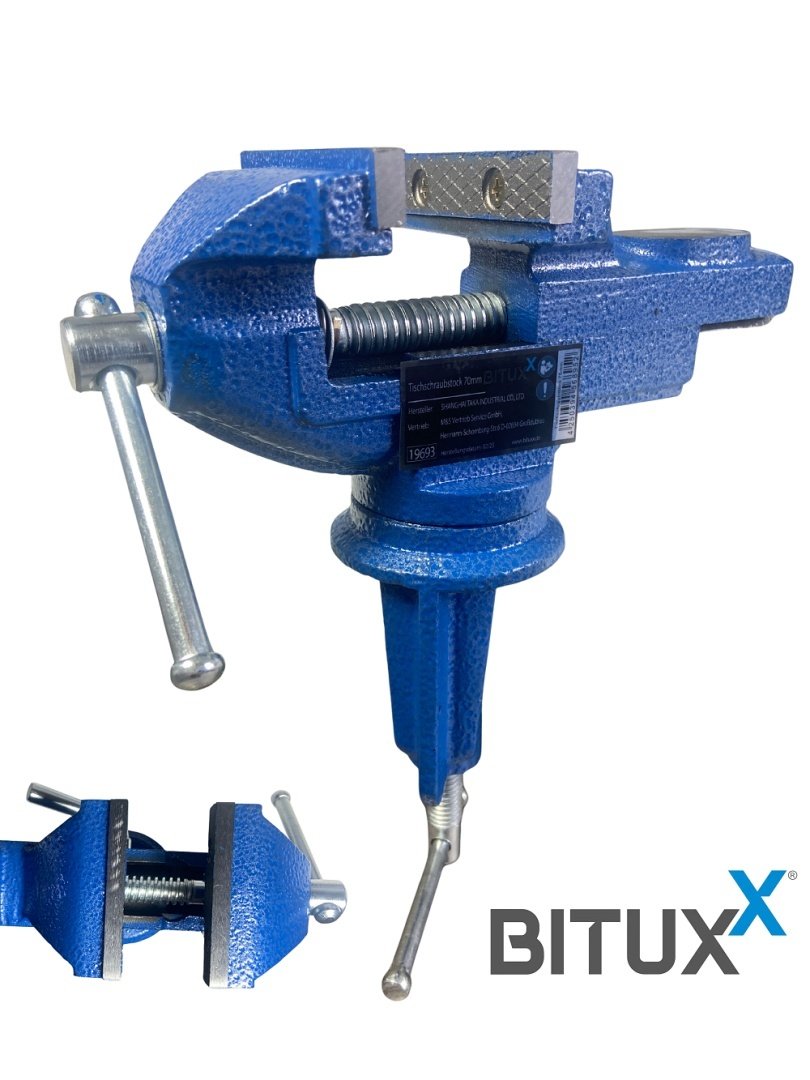 Profesionalus sukamas stalinis šaltkalvio spaustuvas, 80 mm – BITUXX®