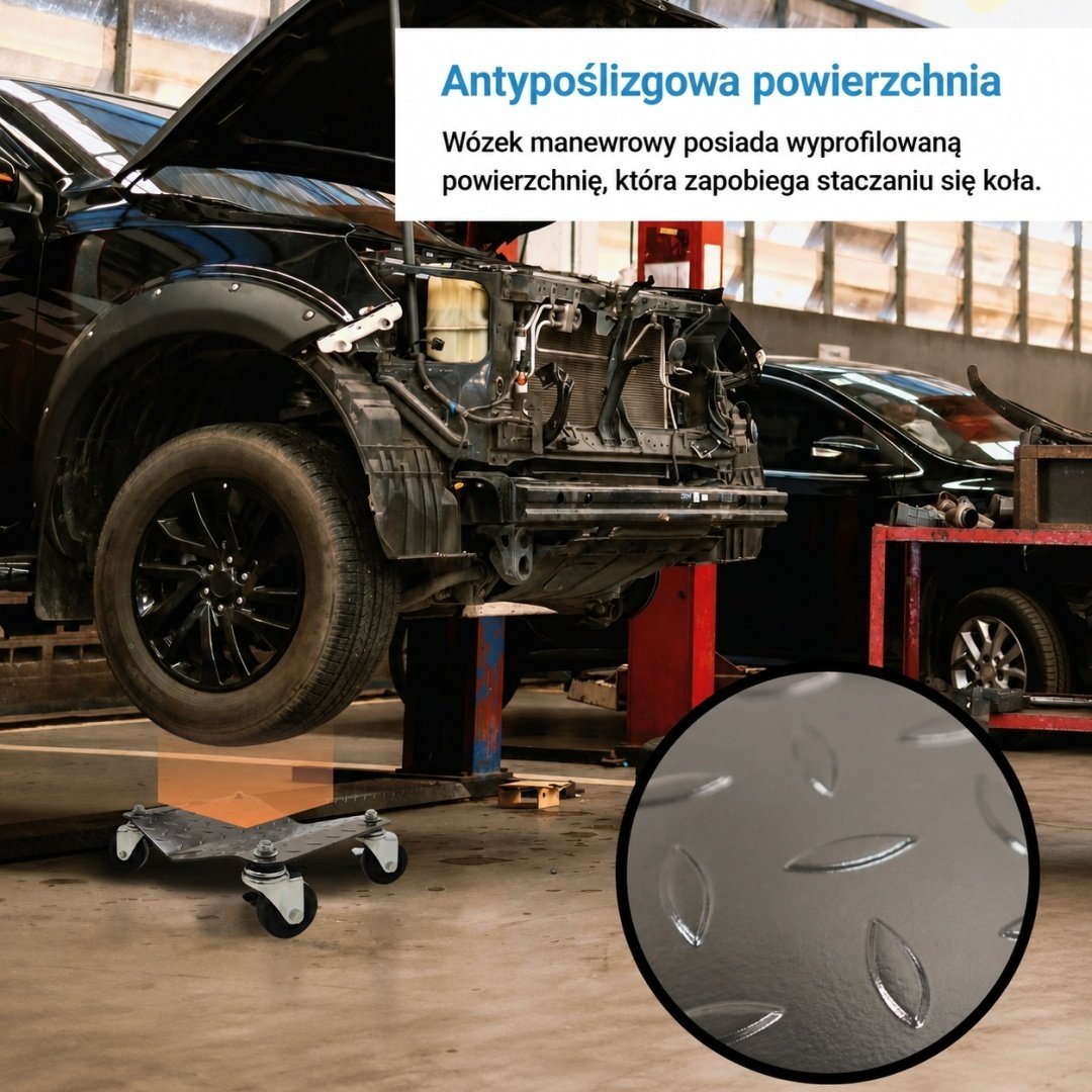 Profesionalių plieninių automobilio manevravimo vežimėlių rinkinys, 2 × 680 kg – BITUXX – papildoma nuotrauka 1