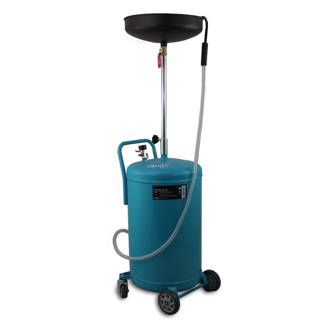 Mobilus reguliuojamas alyvos surinkimo vežimėlis su 80 l talpa – BITUXX® – papildoma nuotrauka 2