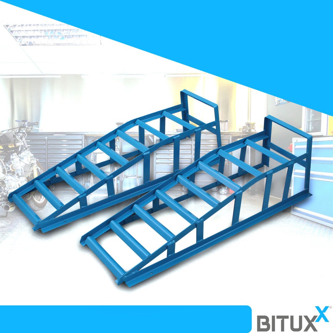 BITUXX tvirtų plieninių užvažiavimo rampų rinkinys, 2 vnt., 3000 kg – BITUXX® – papildoma nuotrauka 2