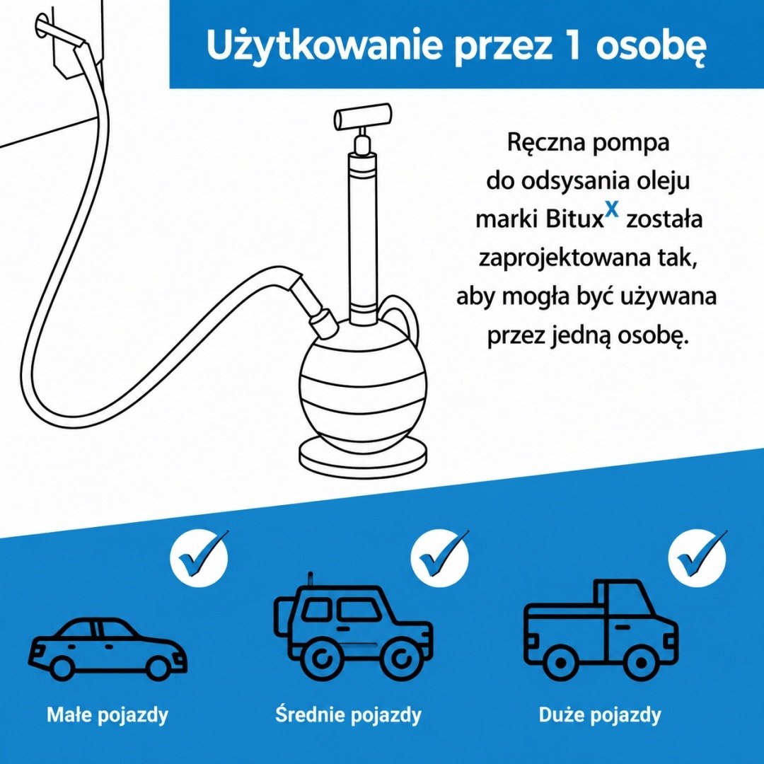 BITUXX rankinė alyvos išsiurbimo pompa, 6 l – BITUXX® – papildoma nuotrauka 4