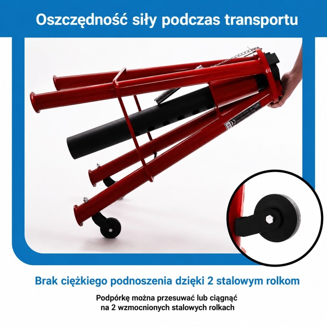 Reguliuojamas atraminis stovas automobiliams ir technikai, 12 t, 74–122 cm – BITUXX – papildoma nuotrauka 2