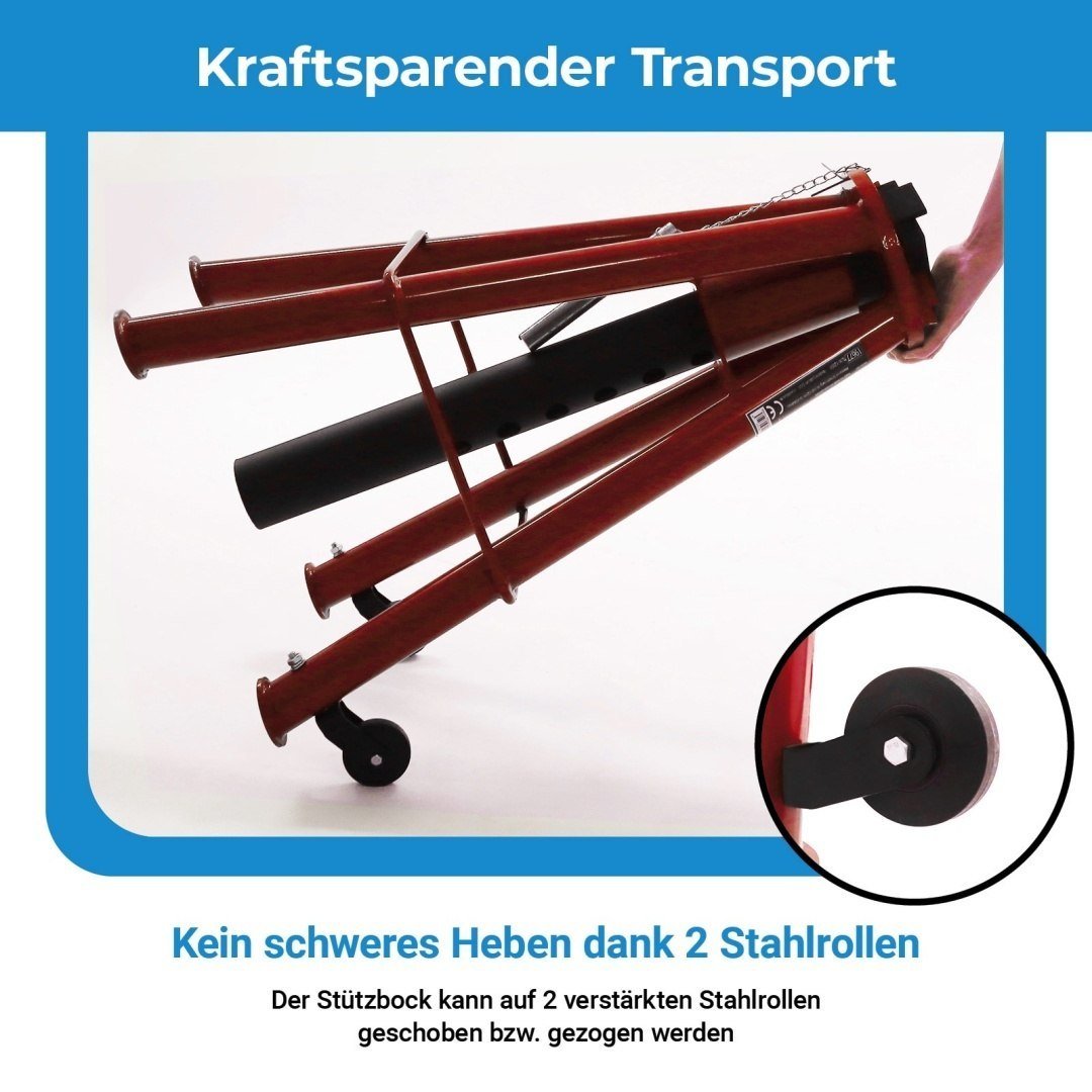 Reguliuojamas atraminis stovas automobiliams ir technikai, 12 t, 74–122 cm – BITUXX – papildoma nuotrauka 2