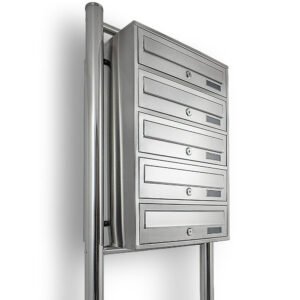 Daugiabučio pašto dėžučių blokas iš nerūdijančio plieno inox – BITUXX®
