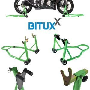 Žalių BITUXX motociklo priekinio ir galinio stovų rinkinys – BITUXX®