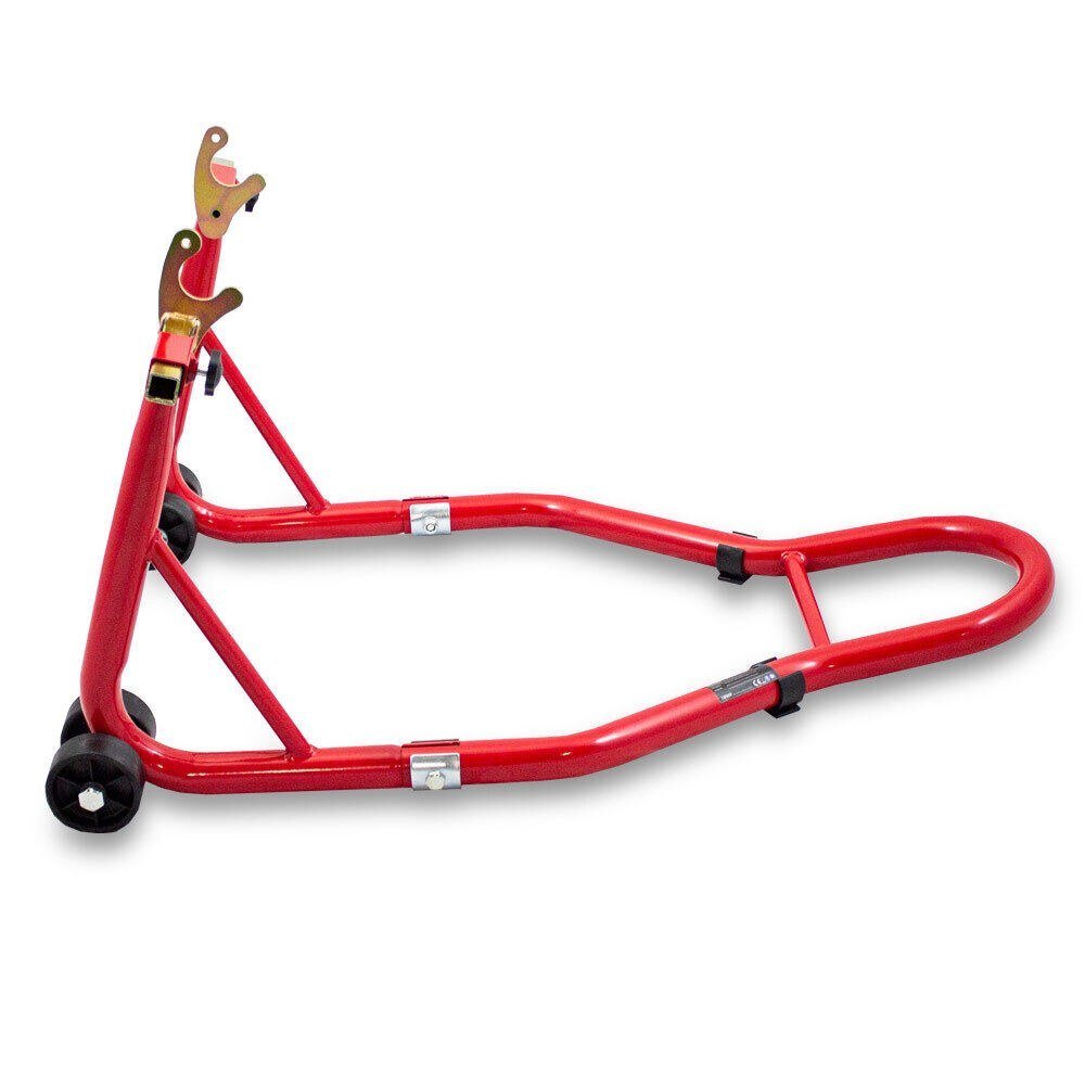 Raudonas motociklo galinio rato stovas-keltuvas, 200 kg, 21–34 cm – BITUXX® – papildoma nuotrauka 2