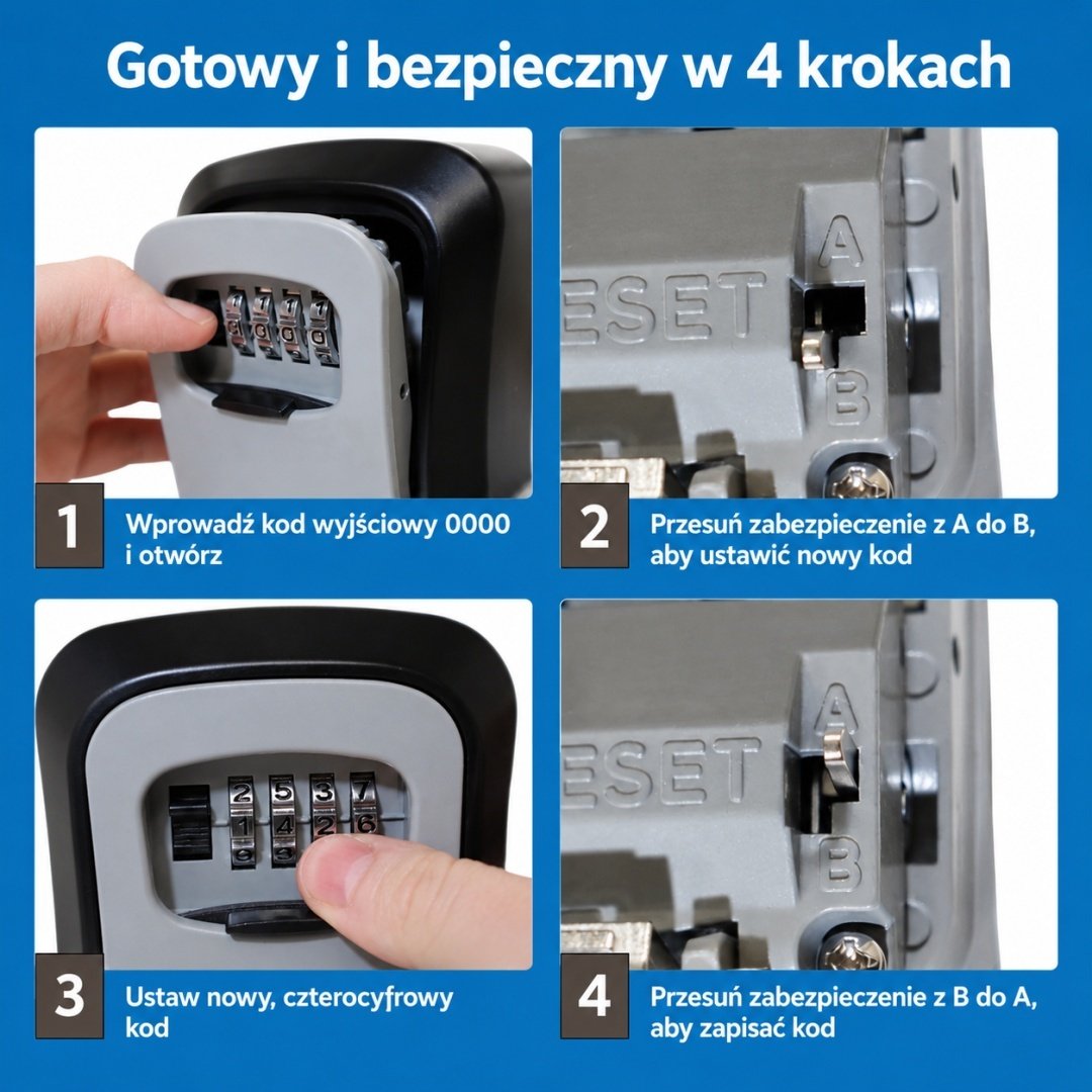 Mini seifas raktams su kodine spyna – BITUXX® – papildoma nuotrauka 4