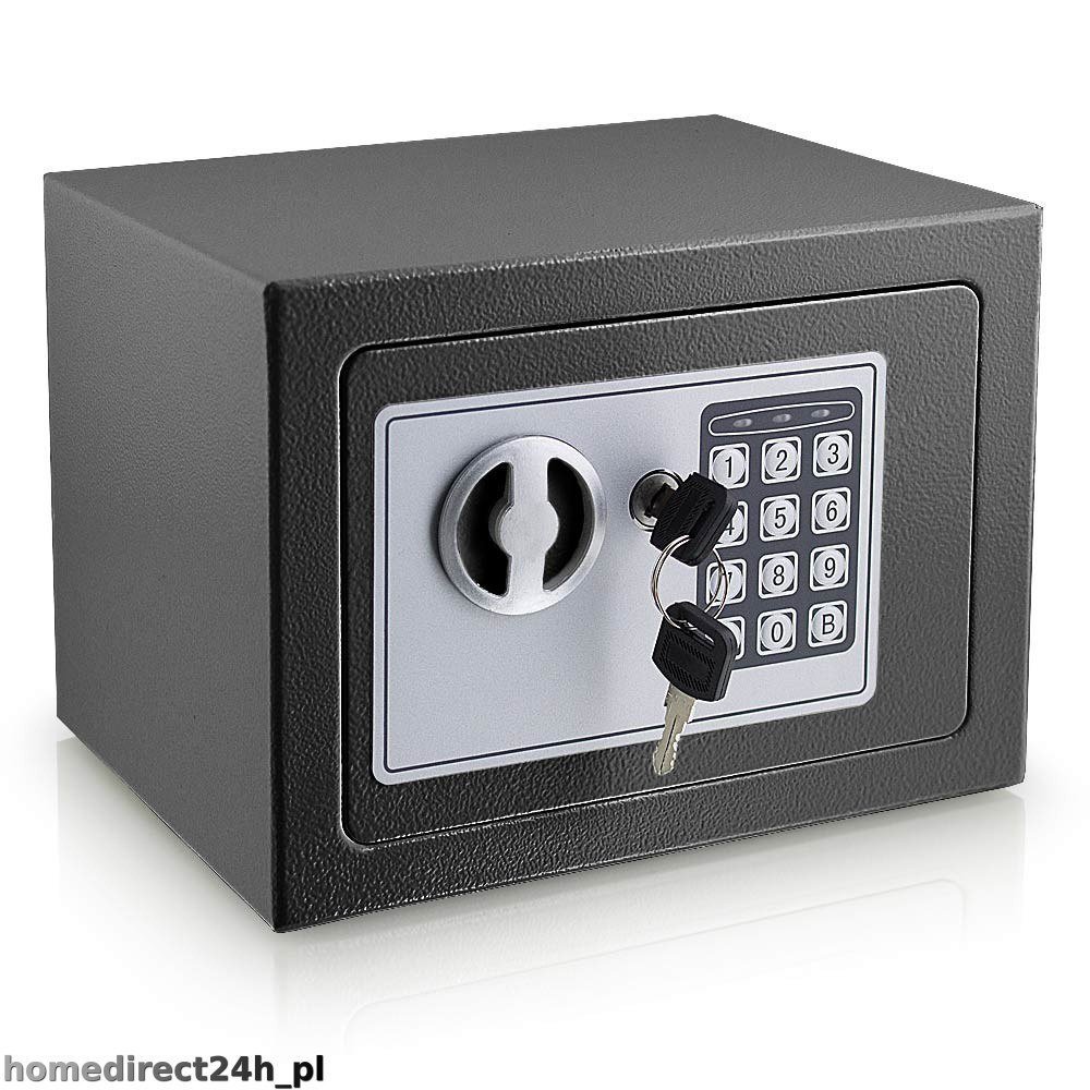 Grafito spalvos elektroninis seifas su PIN kodu – BITUXX® – papildoma nuotrauka 3