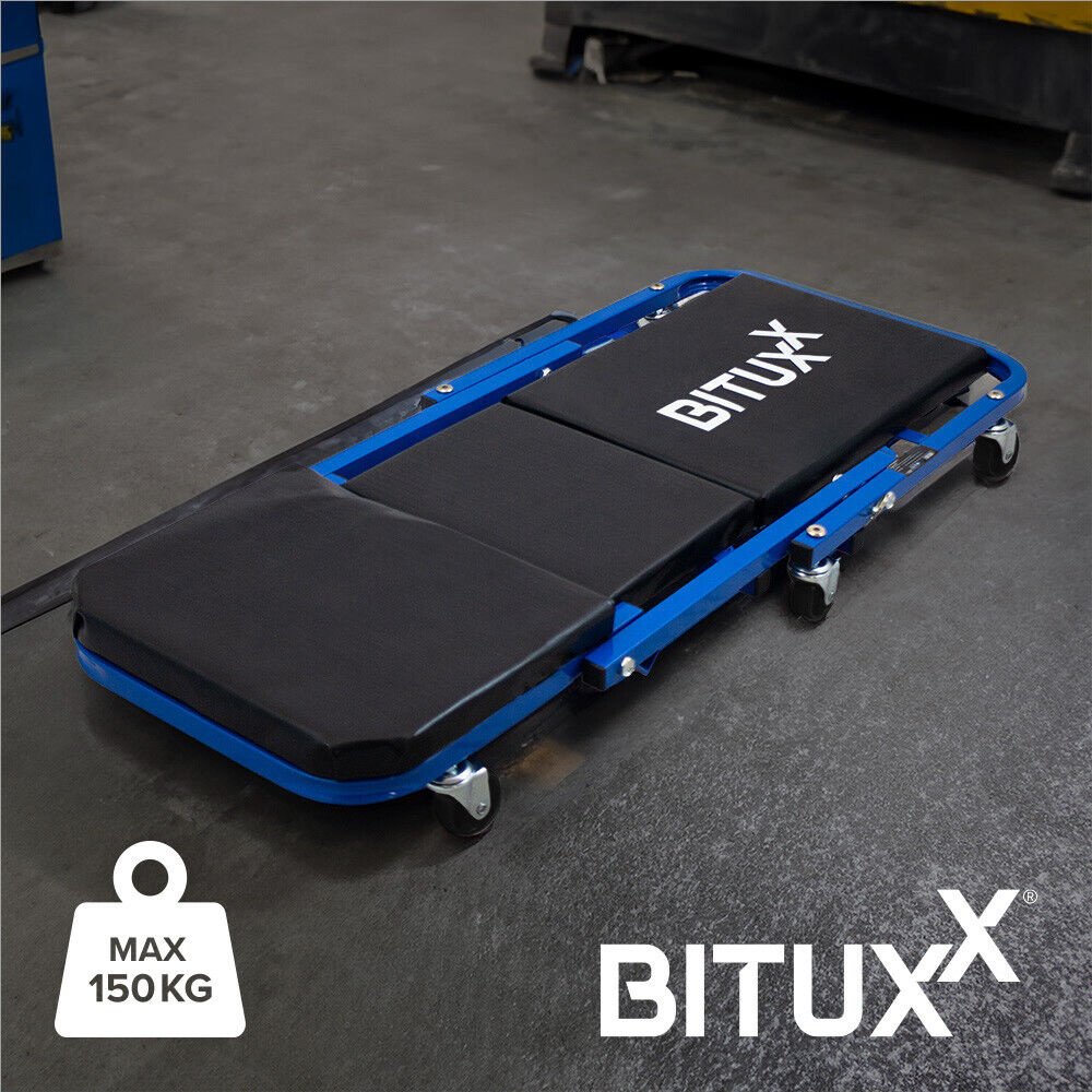 BITUXX sulankstomas dirbtuvių gultas su ratukais, naudojamas ir kaip taburetė – BITUXX® – papildoma nuotrauka 2