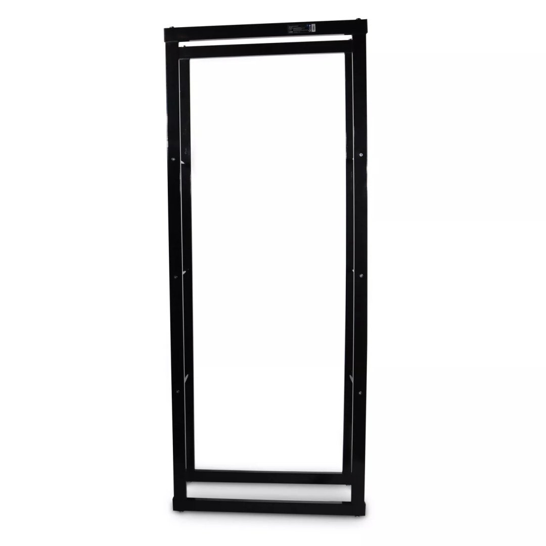 Plieninis malkų stovas 60 × 150 cm, juodas – papildoma nuotrauka 3