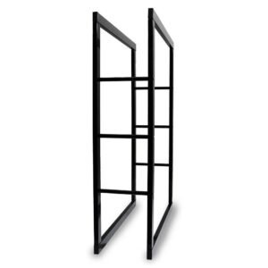 BITUXX aukštas metalinis malkų krepšys-stovas, 80 × 100 cm – BITUXX®