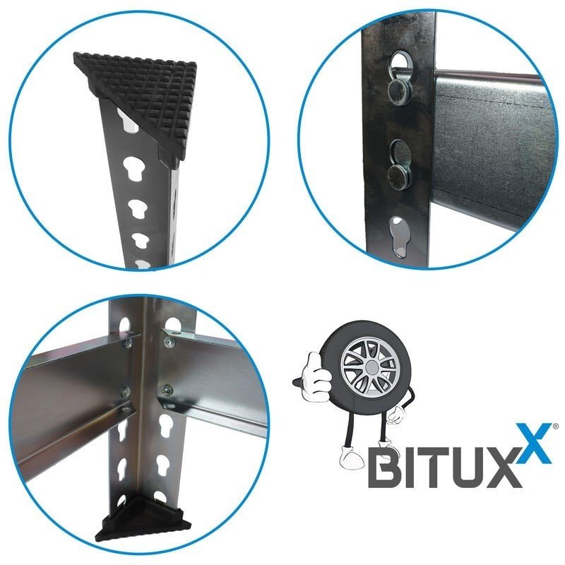 BITUXX automobilio ratų ir padangų laikymo stovas garažui, 150 kg – papildoma nuotrauka 2