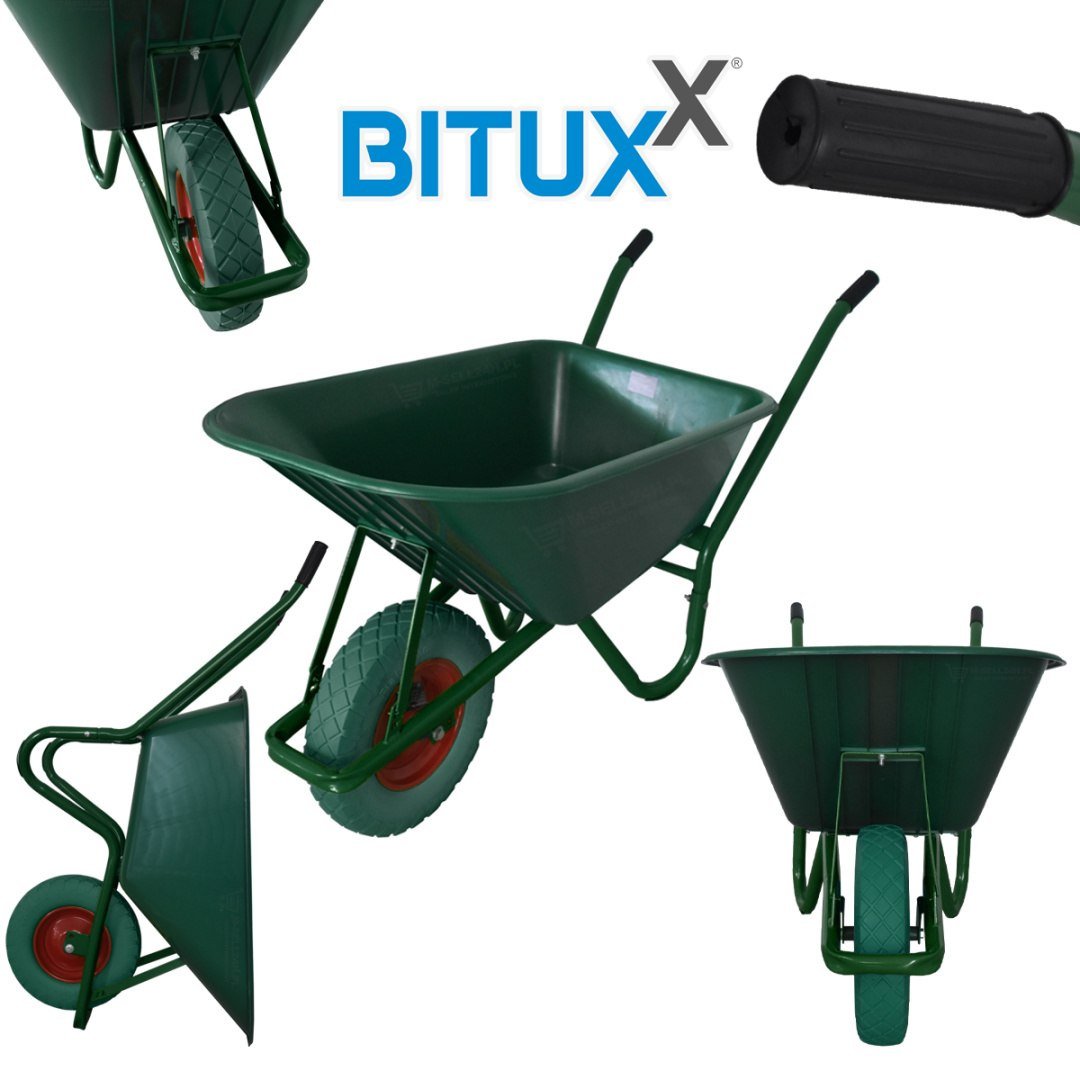 Žalias sodo karutis su 100 l PVC loviu ir pilnaviduriu ratu, 250 kg – BITUXX®