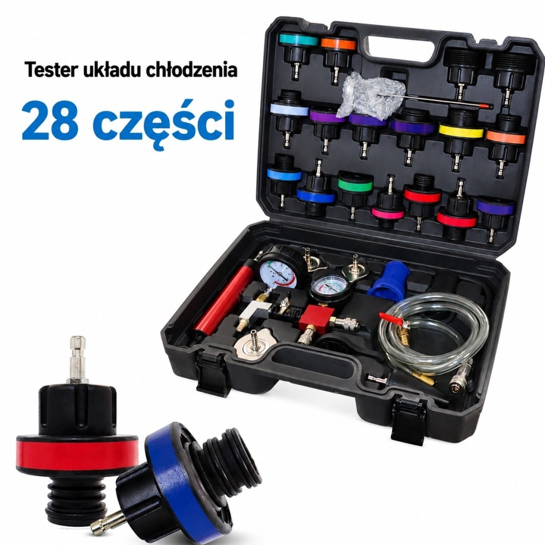 BITUXX 28 dalių aušinimo sistemos vakuuminis ir slėginis testerio rinkinys – papildoma nuotrauka 3
