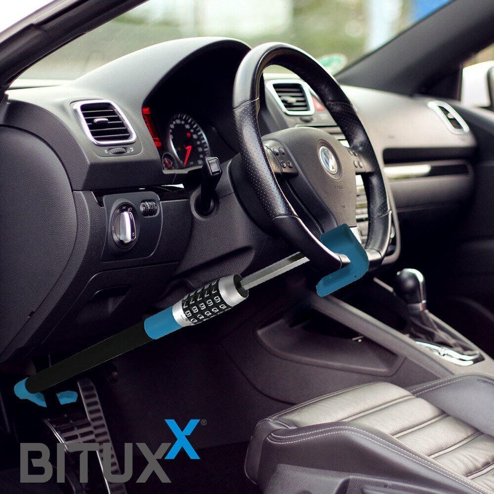 Universalus automobilio vairo blokatorius nuo vagystės su kodine spyna – BITUXX® – papildoma nuotrauka 1