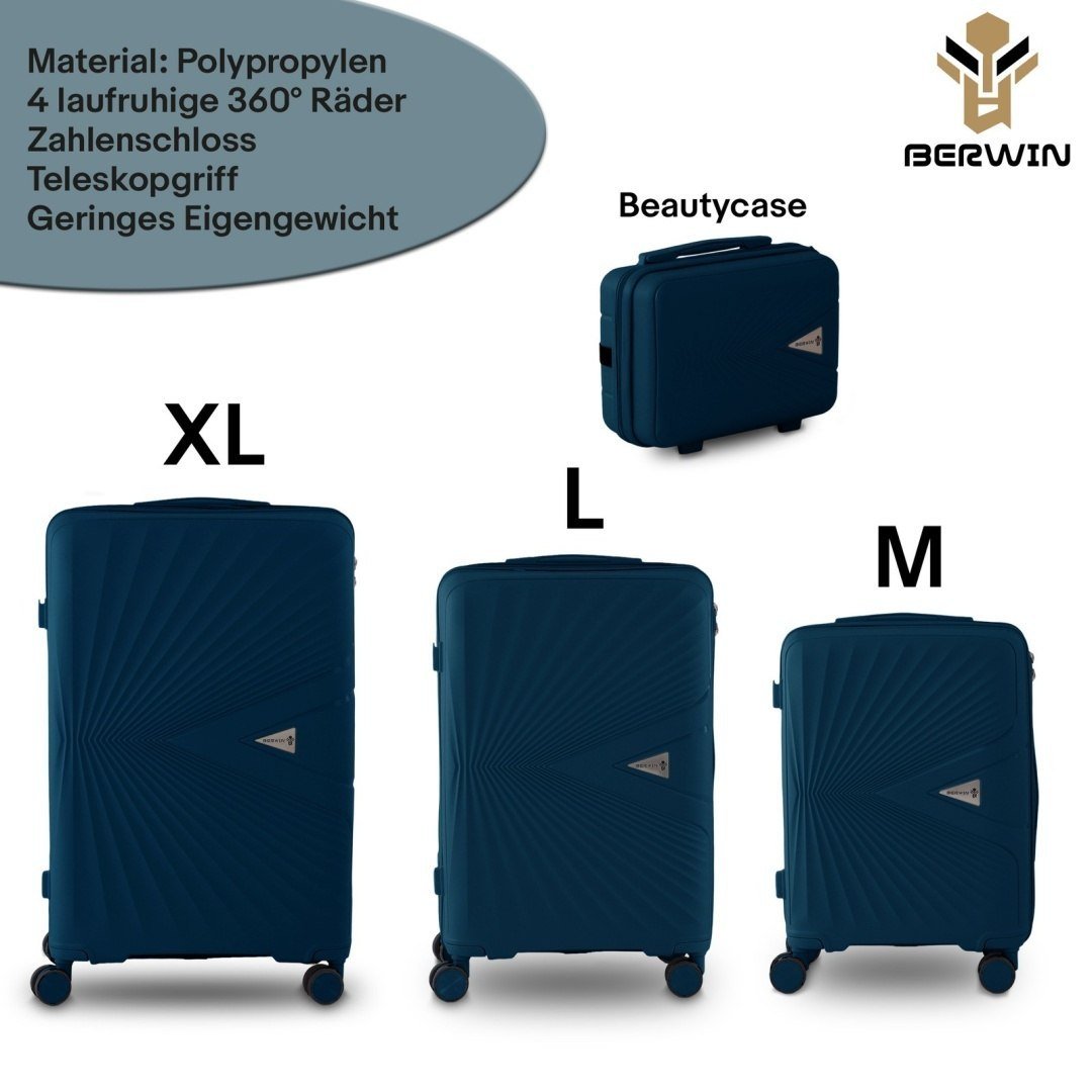 Kieto korpuso lagaminų rinkinys XL/L/M su kosmetine, TSA, 4 ratukai – BITUXX® – papildoma nuotrauka 3