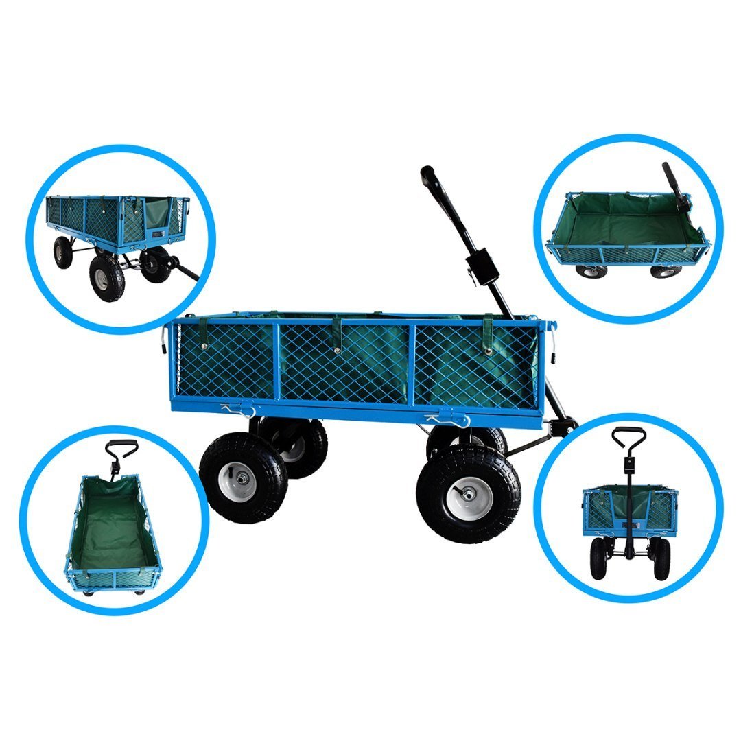 BITUXX sulankstomas sodo transportavimo vežimėlis 300 kg – BITUXX® – papildoma nuotrauka 1
