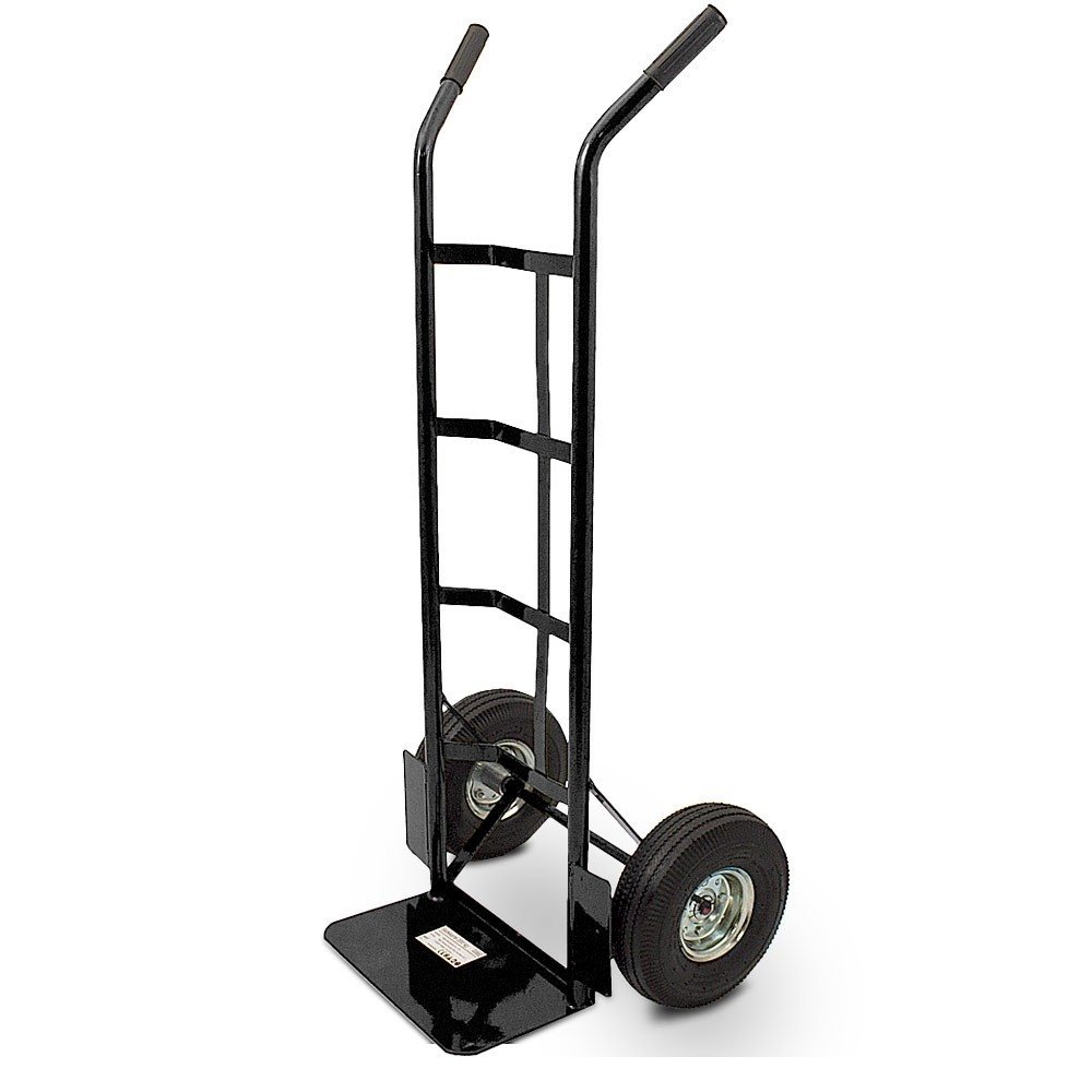Plieninis sandėlio transportavimo vežimėlis su 2 pripučiamais ratais, 200 kg – BITUXX®