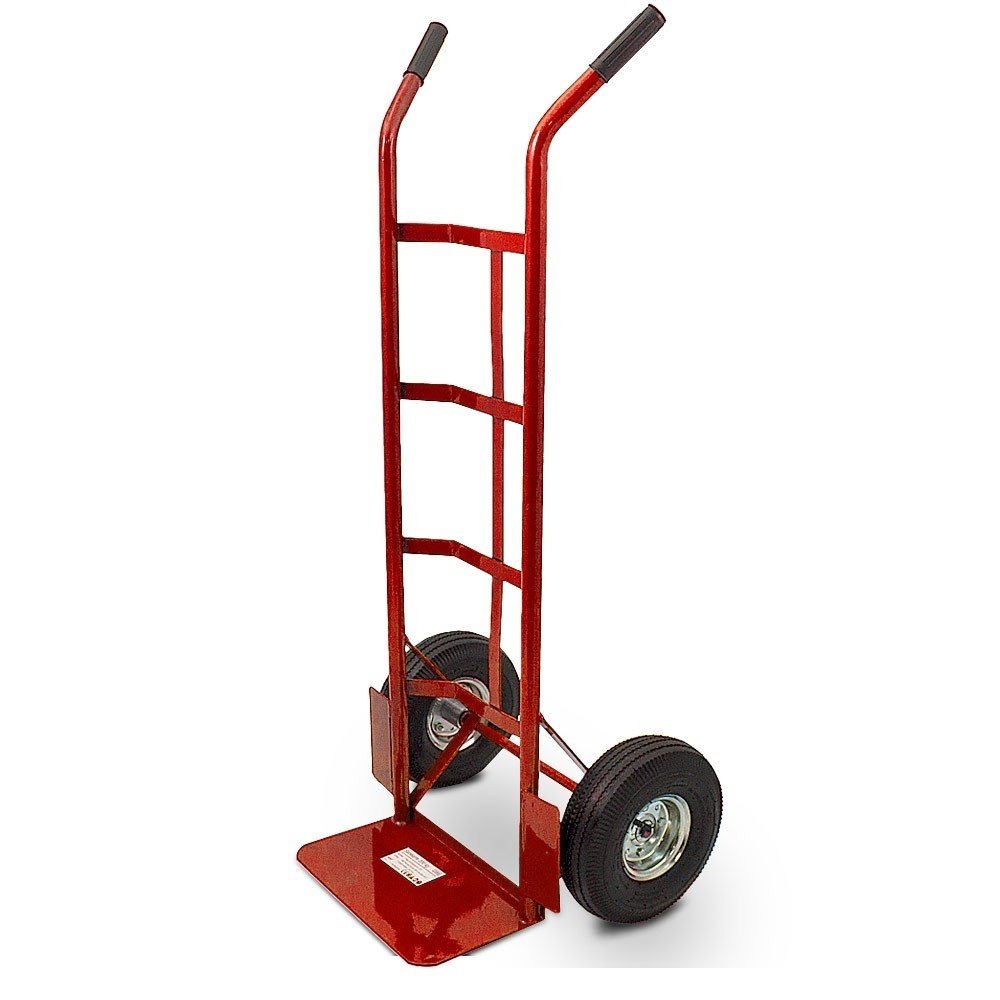 Plieninis sandėlio transportavimo vežimėlis su 2 pripučiamais ratais, 200 kg – BITUXX®