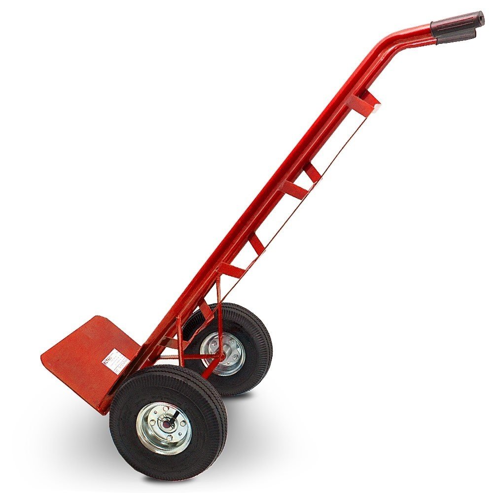 Plieninis sandėlio transportavimo vežimėlis su 2 pripučiamais ratais, 200 kg – BITUXX® – papildoma nuotrauka 4