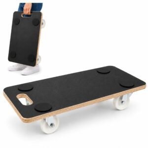 Faneros platformos transportavimo vežimėlis su ratukais, 58 × 28,5 cm, 200 kg – BITUXX®