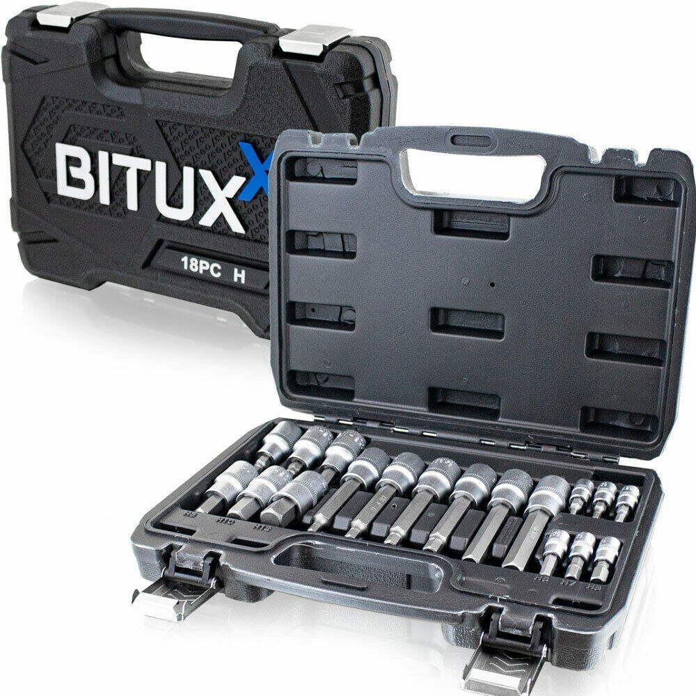 BITUXX šešiakampių raktų ir galvučių rinkinys, 18 dalių – BITUXX®