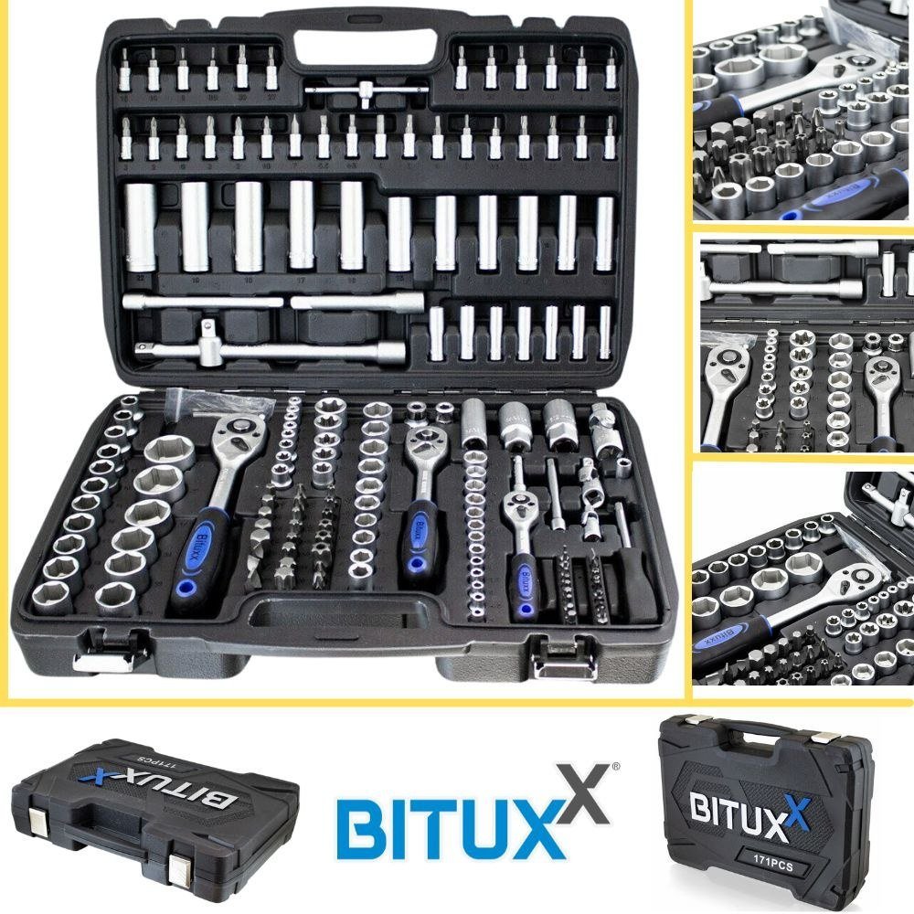 BITUXX 171 dalių galvučių raktų įrankių rinkinys lagamine – BITUXX®
