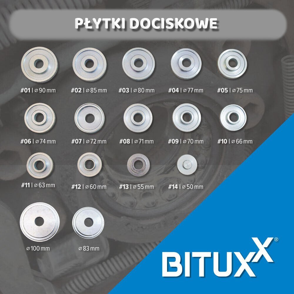 Ratų guolių, stebulių ir pavaros velenų įrankių rinkinys lagamine, 31 dalis – BITUXX® – papildoma nuotrauka 3