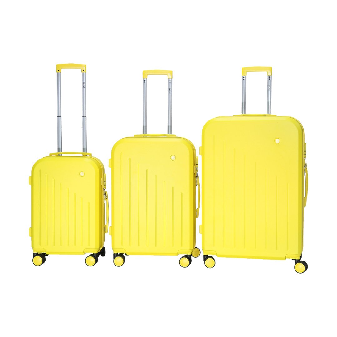 Geltonas Barut ABS lagaminų rinkinys XL/L/M su ratukais