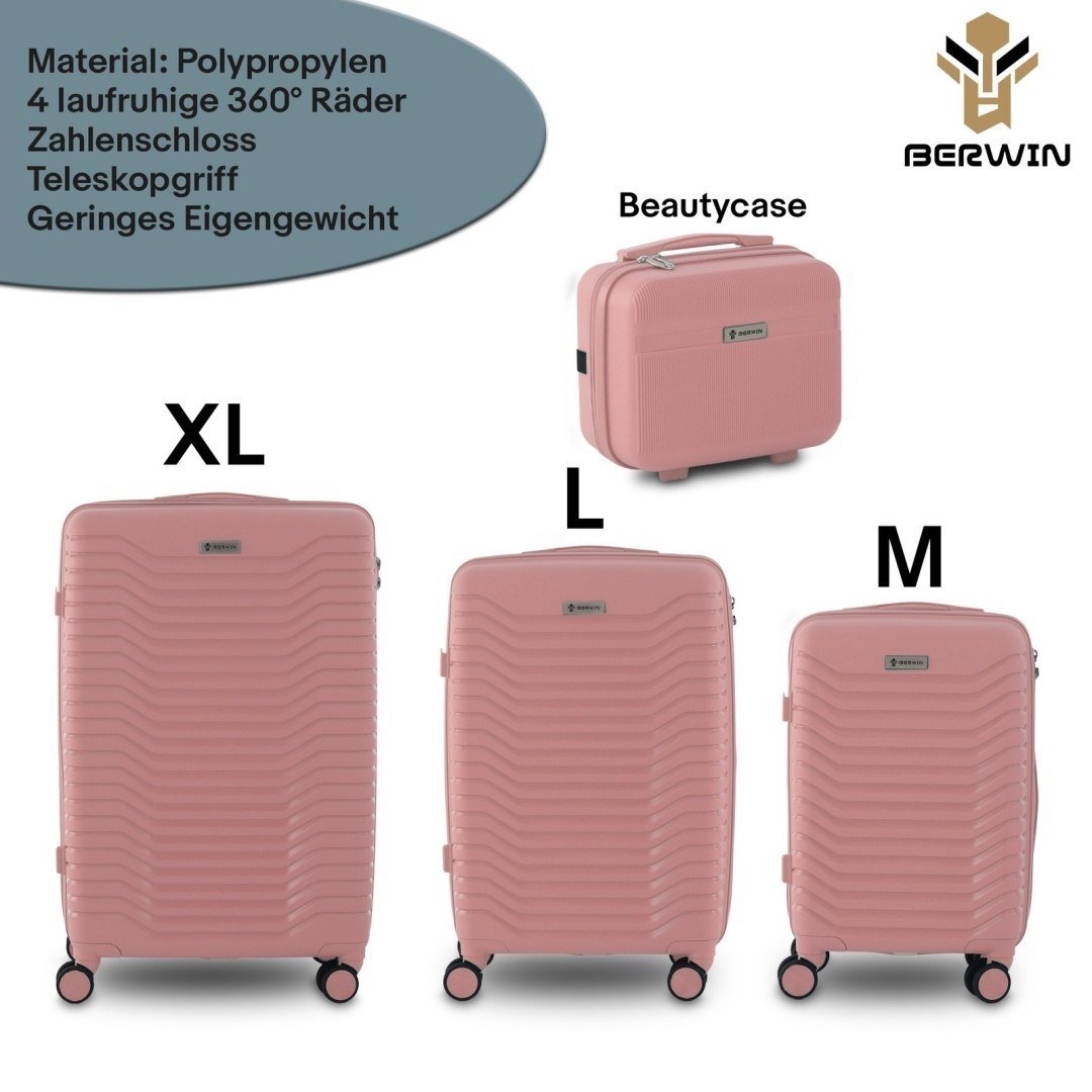 BITUXX 4 lagaminų su kosmetine rinkinys, TSA, SKU M19791 – papildoma nuotrauka 4