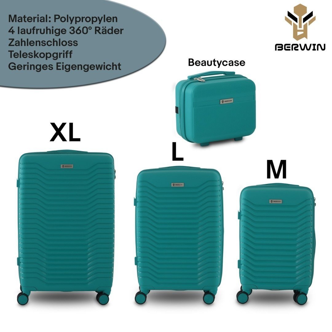 BITUXX 4 lagaminų su kosmetine rinkinys, TSA, SKU M19786 – papildoma nuotrauka 4