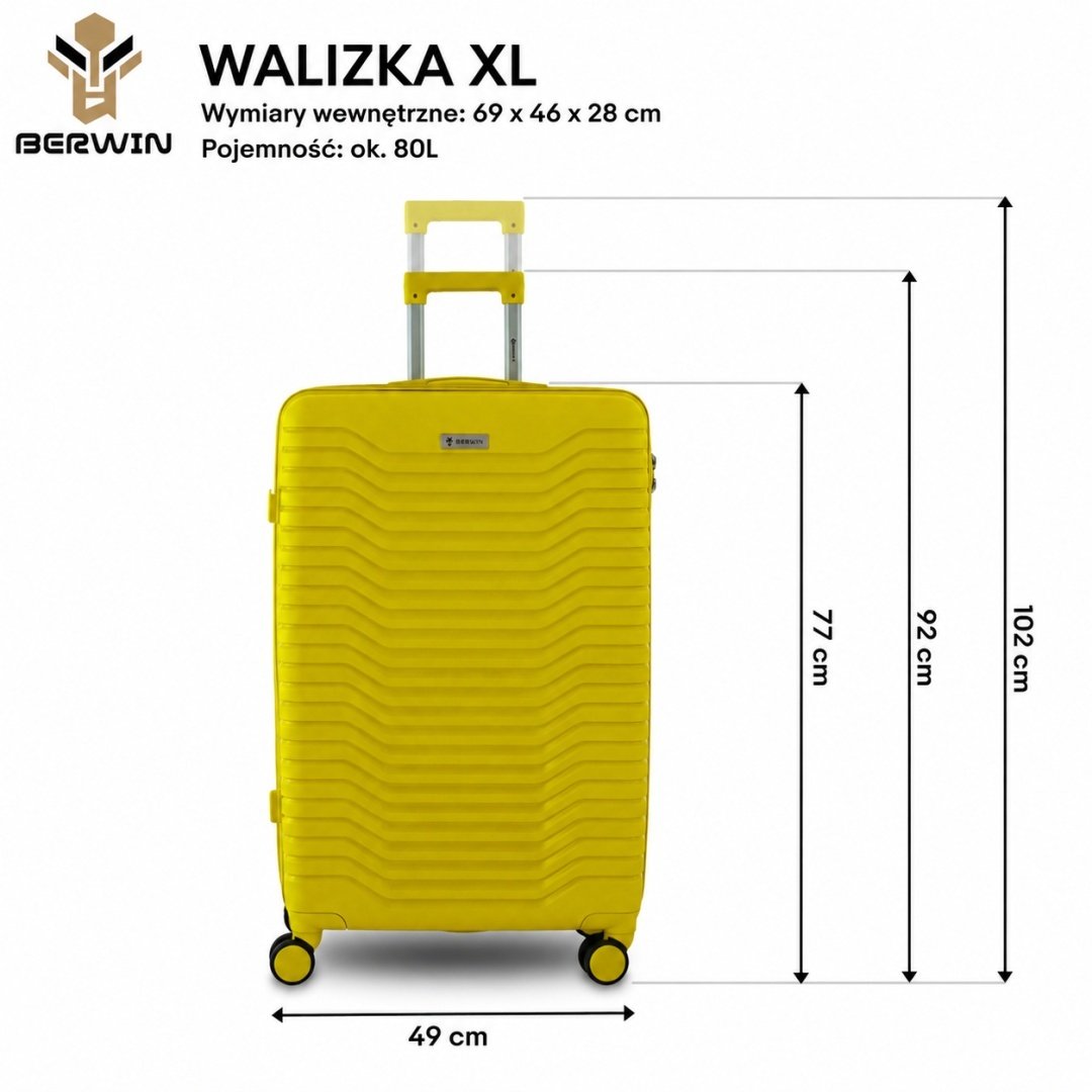 BITUXX 4 lagaminų su kosmetine rinkinys, TSA, SKU M19801 – papildoma nuotrauka 3