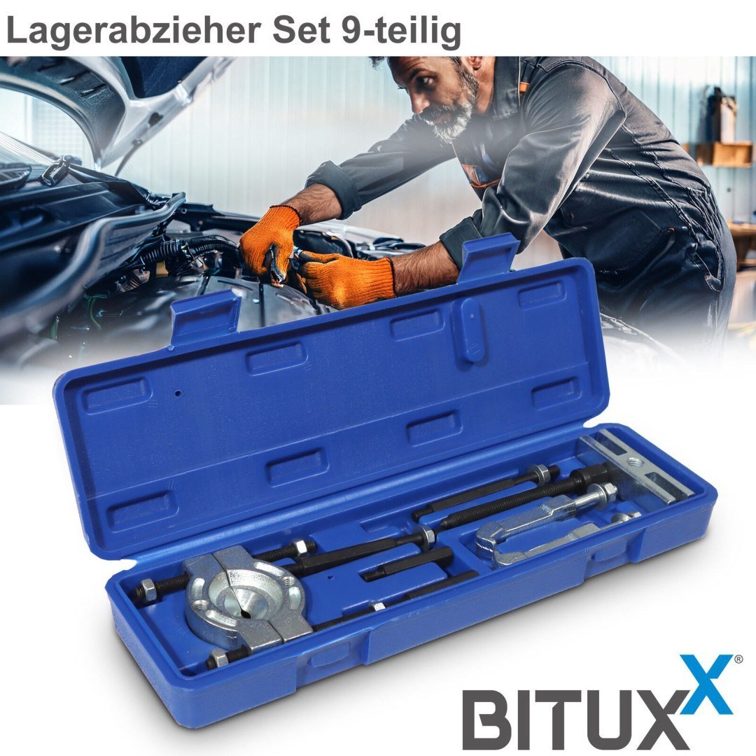 BITUXX guolių nuėmiklių rinkinys su skiriamąja plokštele, 15–58 mm, 9 dalių – BITUXX® – papildoma nuotrauka 3