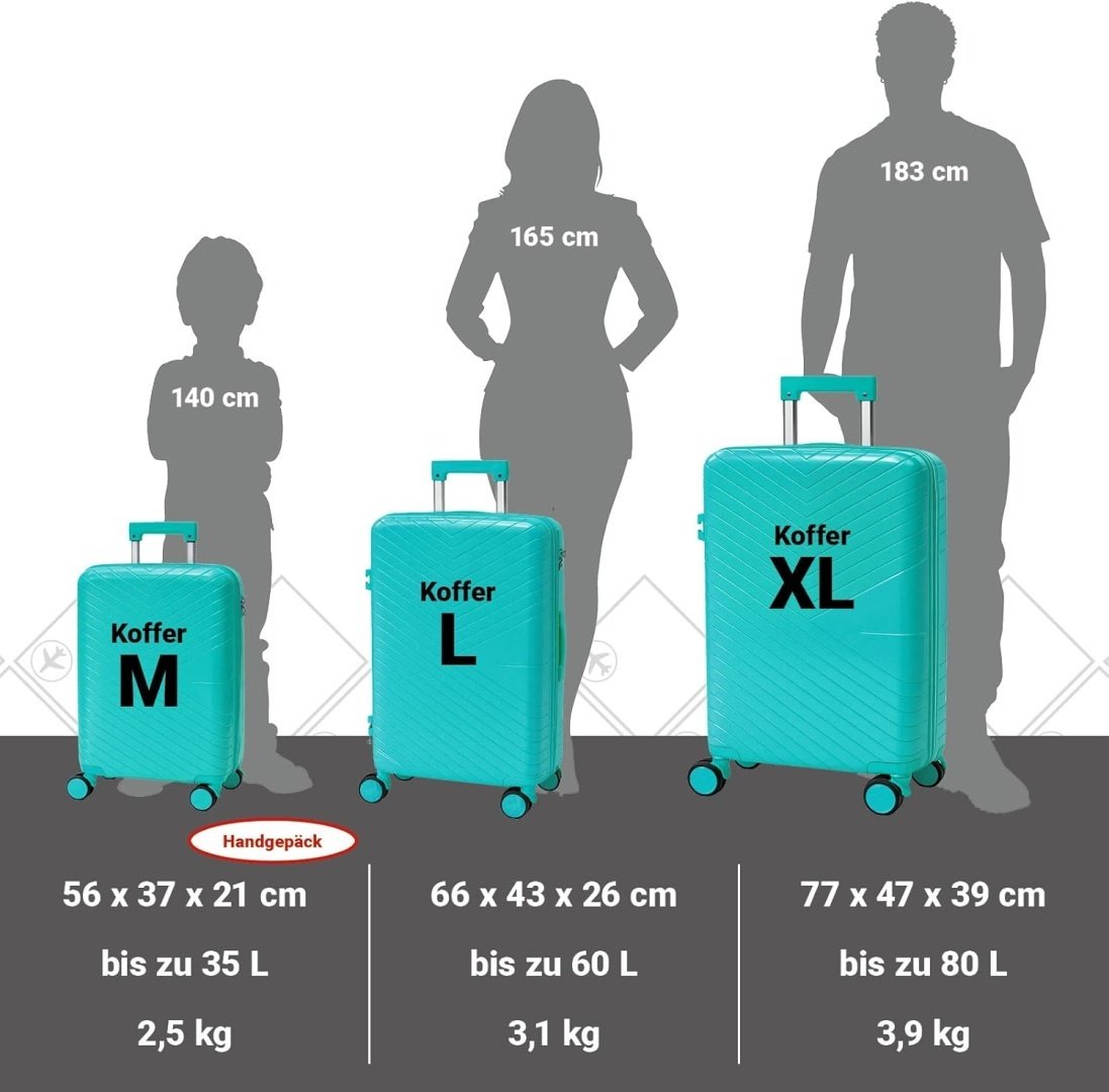 Kelioninių lagaminų rinkinys Berwin 3 vnt. kieto korpuso su ratukais TSA XL L M – BITUXX – papildoma nuotrauka 1