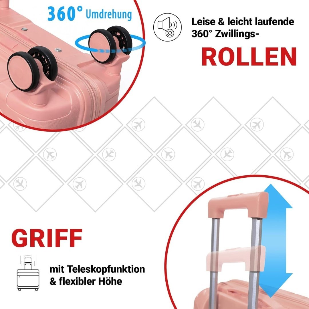 Kelioninių lagaminų rinkinys Berwin 3 vnt. kieto korpuso su ratukais TSA XL L M – BITUXX – papildoma nuotrauka 4
