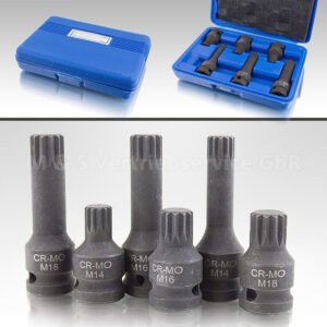 BITUXX SPLINE/XZN smūginių raktų rinkinys M14/M16/M18, 1/2″ – BITUXX®