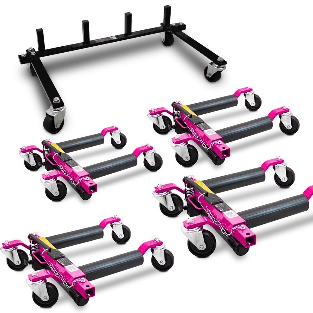 BITUXX XL PRO+ hidraulinių manevravimo vežimėlių rinkinys, 680 kg, 4 vnt. – BITUXX®