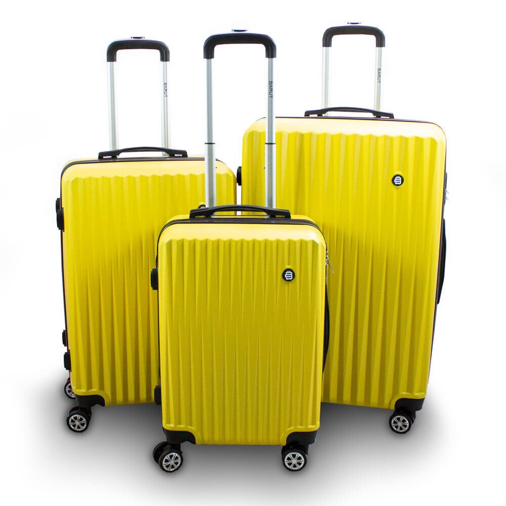 Geltonas lagaminų rinkinys XL/L/M su ratukais, 3 vnt. – Barut – papildoma nuotrauka 1