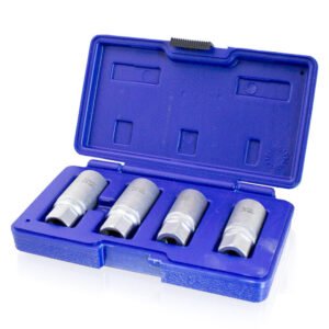 Dvipusių smeigių išsukiklių rinkinys 1/2″, 6–12 mm, 4 vnt. – BITUXX®