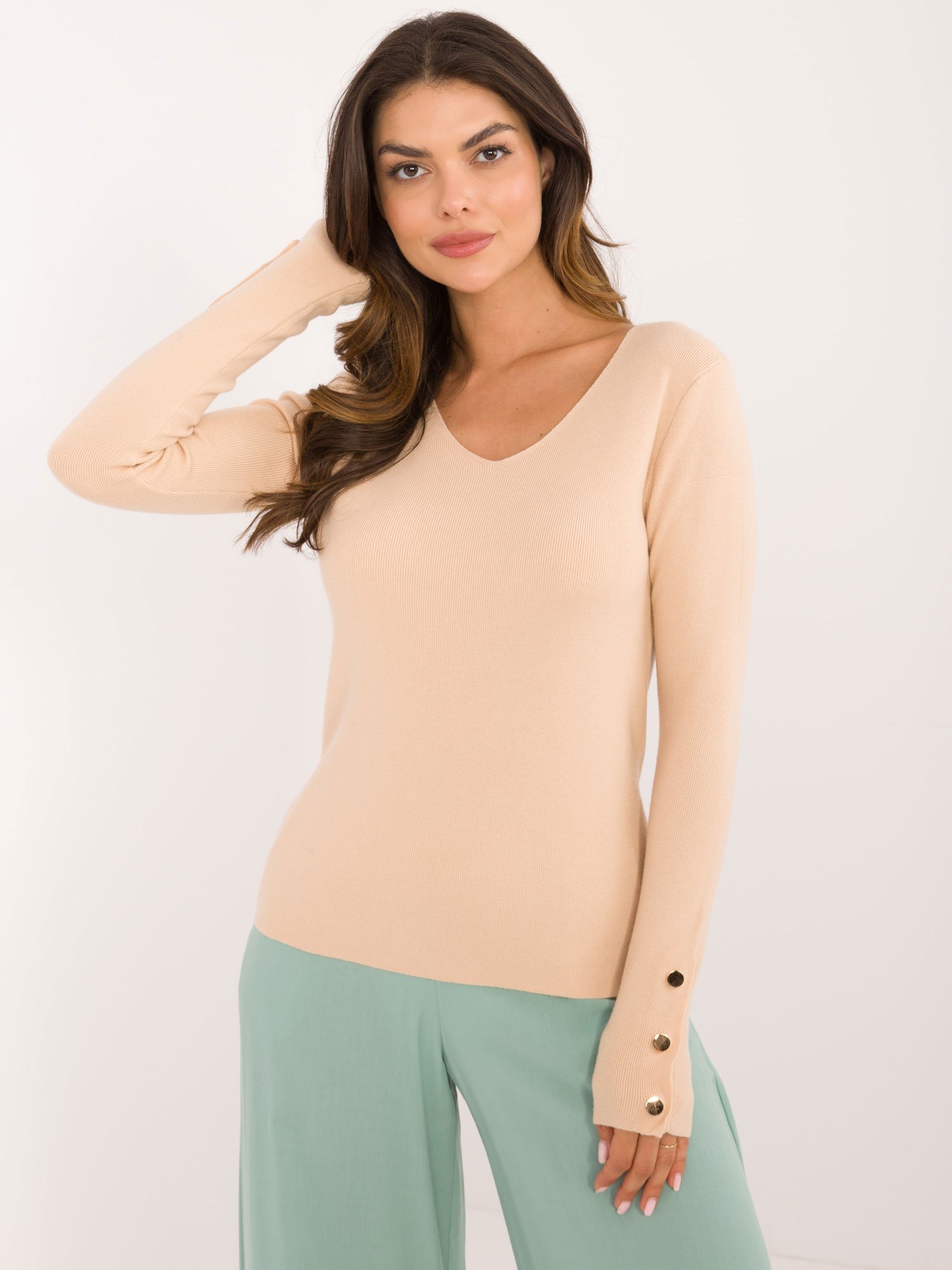 Wool Fashion Italia moteriškas megztinis ATSW2334 - Image 2