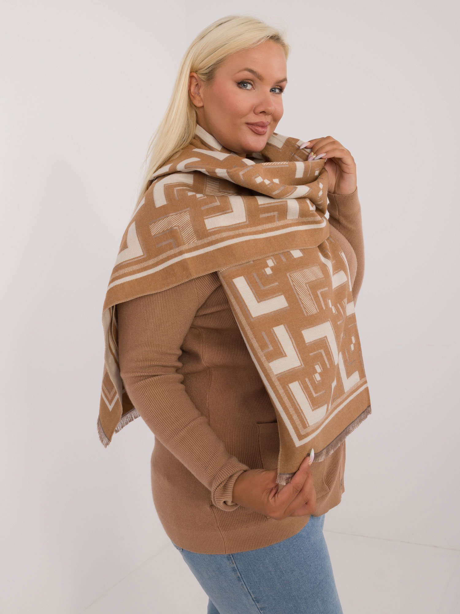 Wool Fashion Italia moteriškas šalikas / skara ATSZ23158 - Image 3