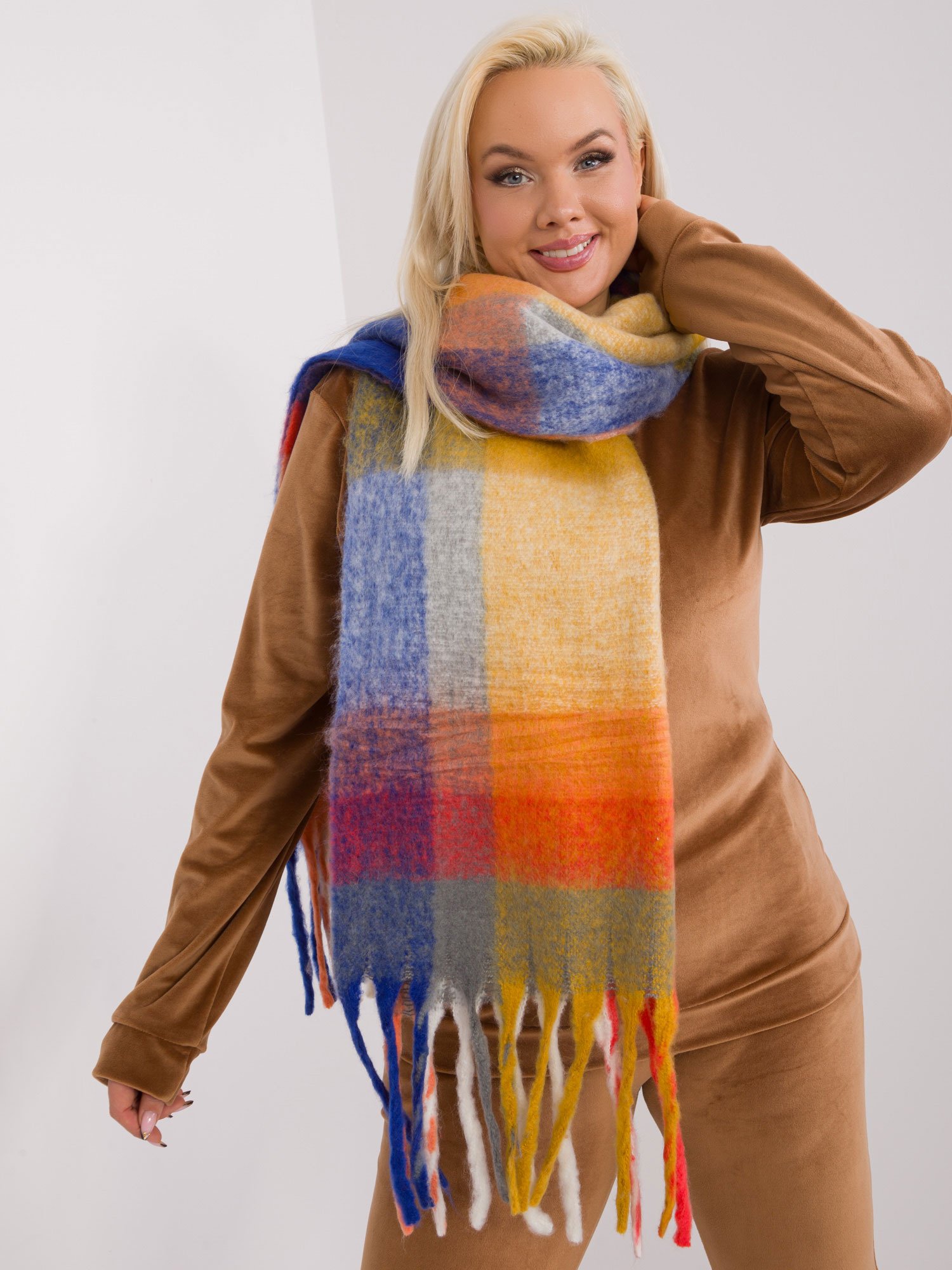 Wool Fashion Italia moteriškas šalikas / skara ATSZ2313 - Image 3